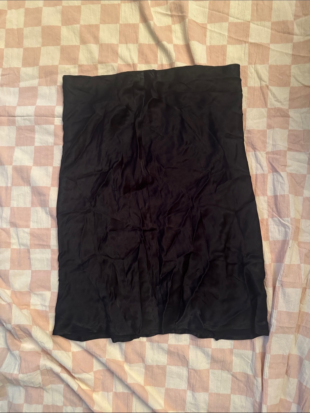 Anthropologie Black Slip Skirt